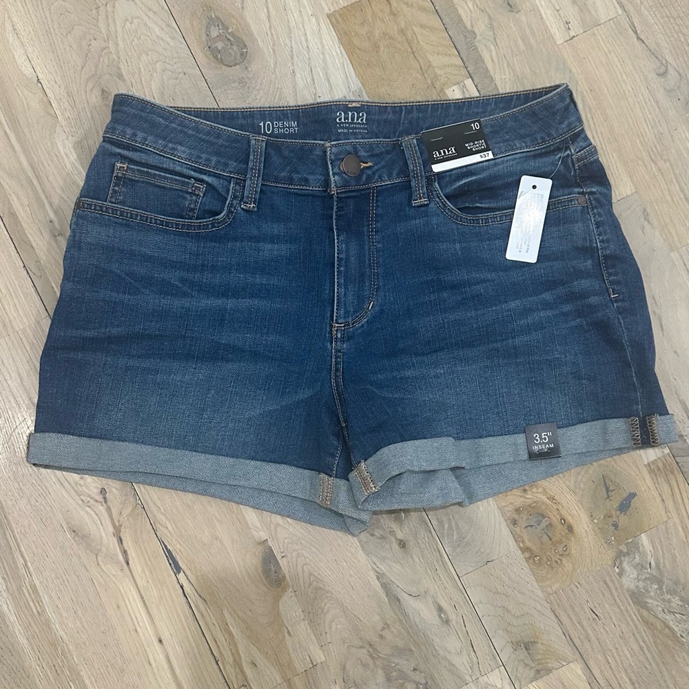 a.n.a Women's Jean Shorts - Dark Blue